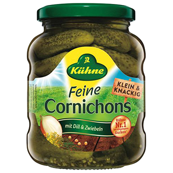 【FOOD de WINE】キューネ コーニッション 370ml / ウィングエース(Kuhne Cornichons)